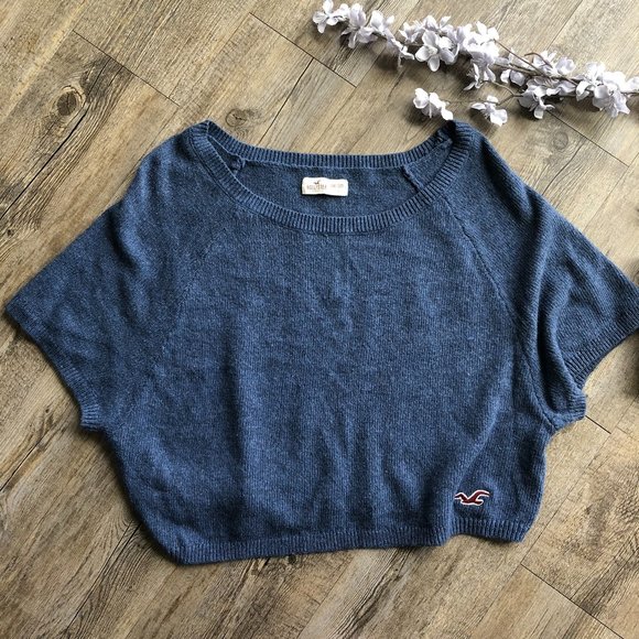 Hollister Sweaters - Oversized Crochet-Style Short Sleeve Sweater